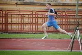 Patrik Finek u cilju jedne od utrka na 100m