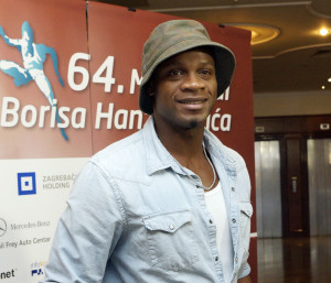 Zagreb, 29.08.2014 - Atletika: Poznati jamajcanski atleticar Asafa Powell stigao na Hanzek